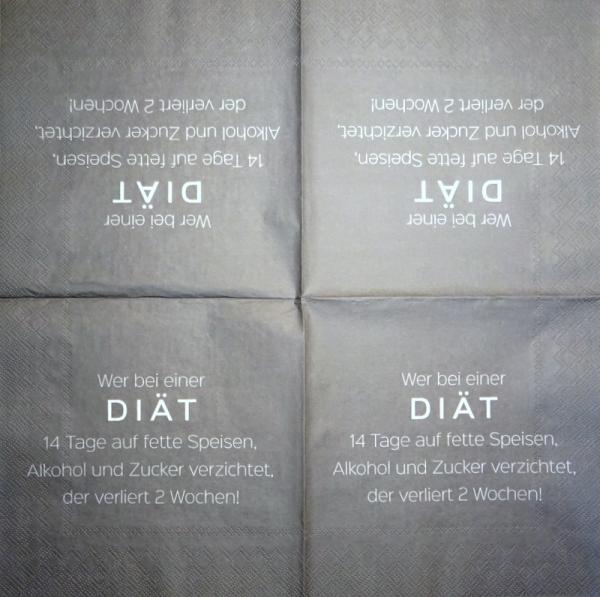 TX-097 Text - 3-lagig - Wer bei einer Diät...